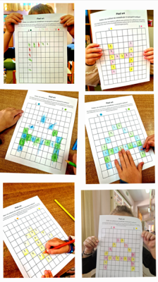 Colores numbers shaping letters